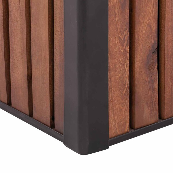 Grapevine Slat Wood square planter